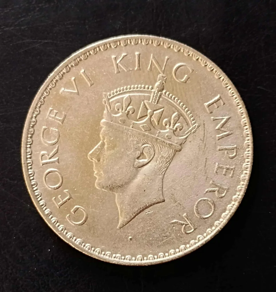 Silver British India King and emperor George vi Denominaton 1₹ 1941 Same and similar piece available