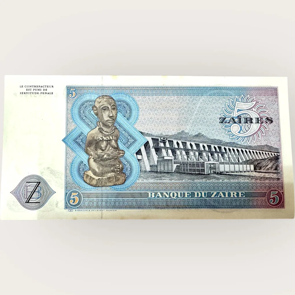Zaire 5 Dollars 1979 Issue World Banknote Ending 786 Series Unique and Rare