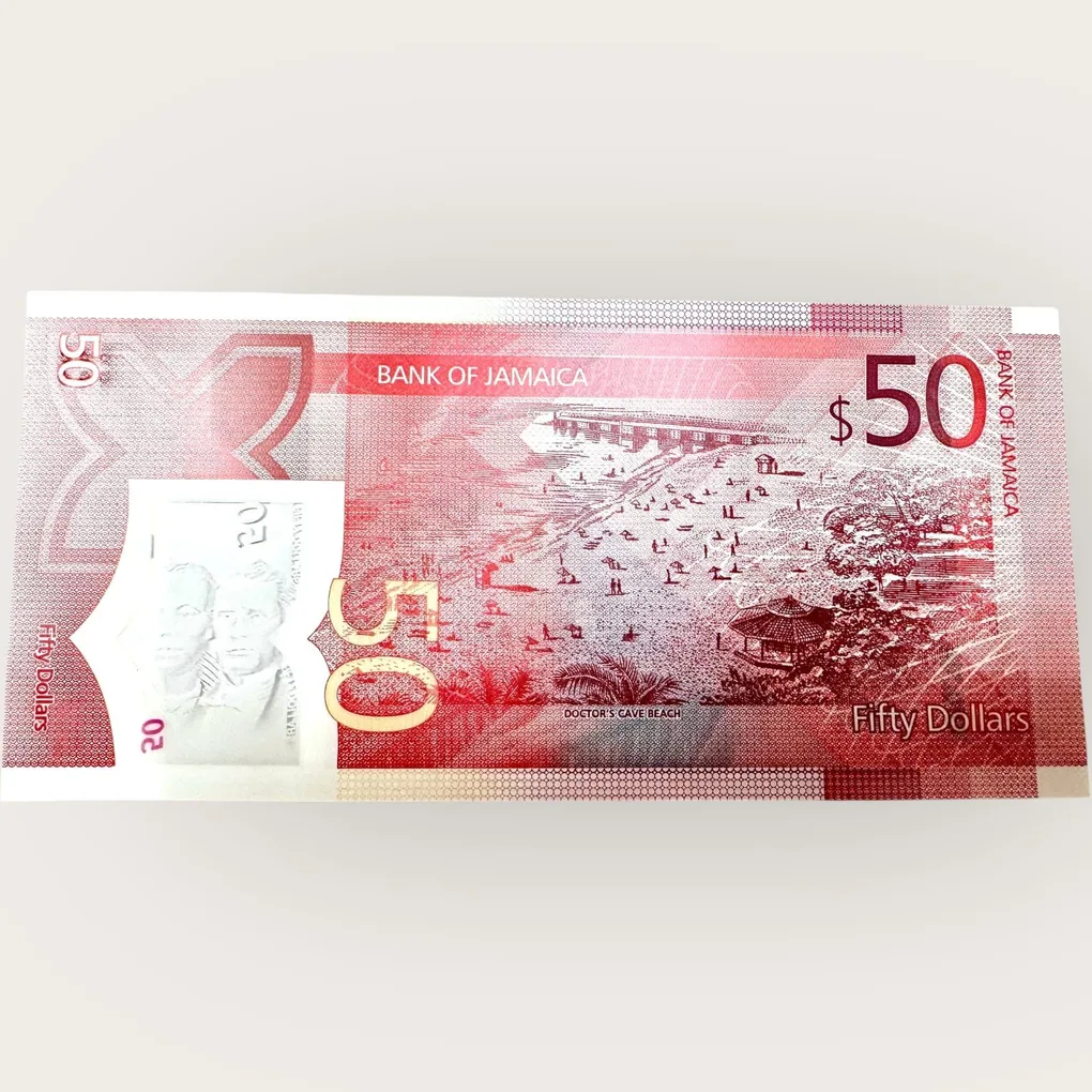Jamaica 50 Dollars Polymer 2022 Issue World Banknote Ending 786 Series