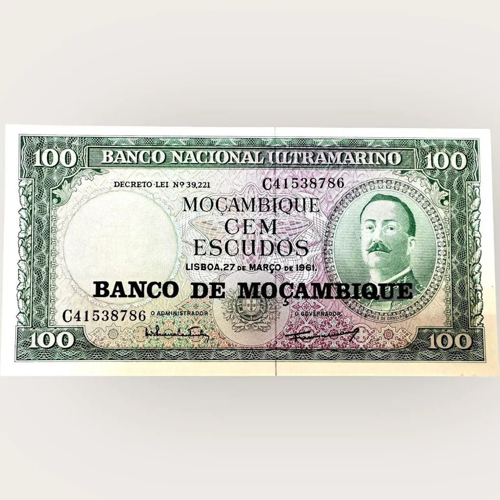 Mozabique 100 Escudos Issue World Banknote Ending 786 Series