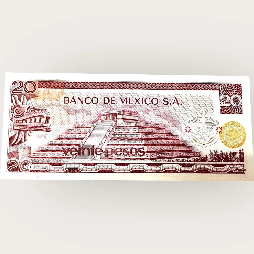 Mexico 20 Veinte Issue World Banknote Ending 786 Series Unique and Rare