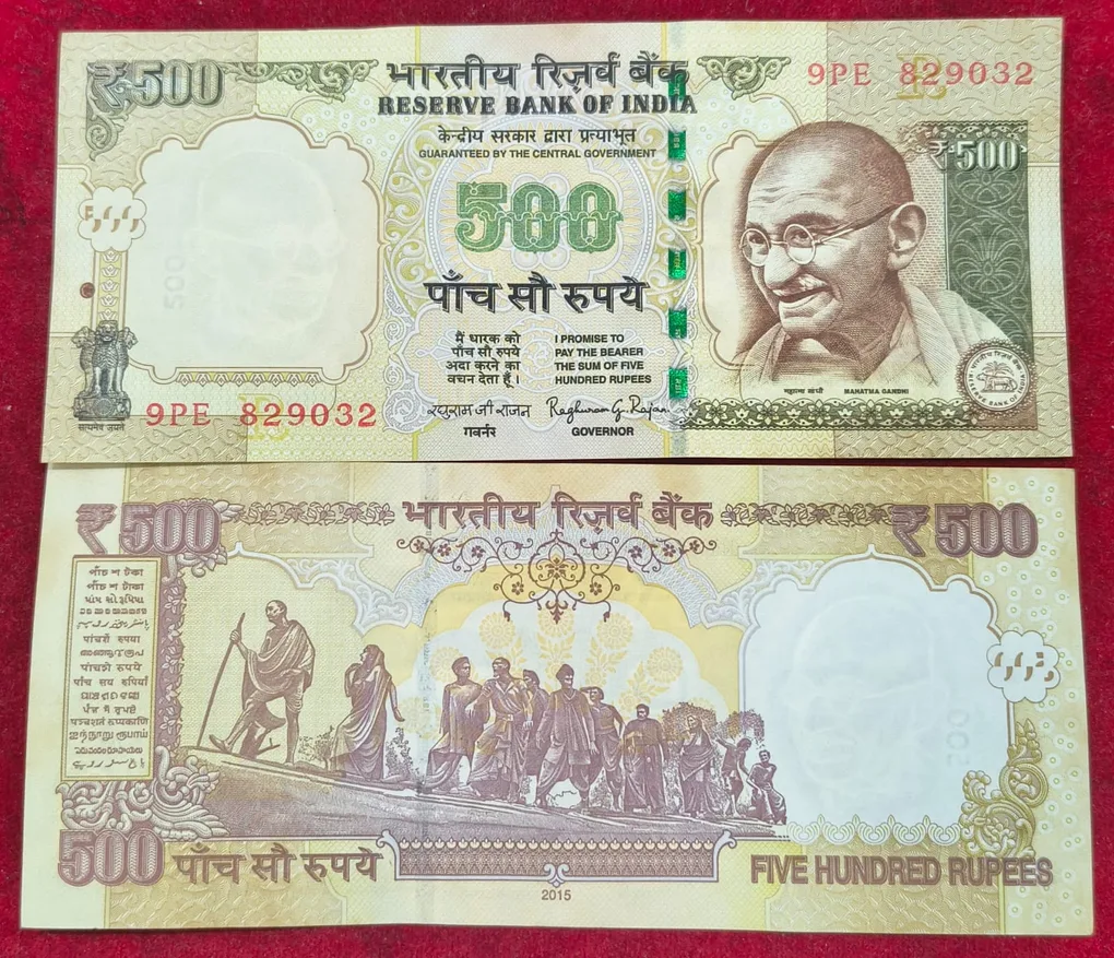 500 Rupees Governor Raghuram G. Rajan (R Insert 2015 ) Top Condition Rare Note