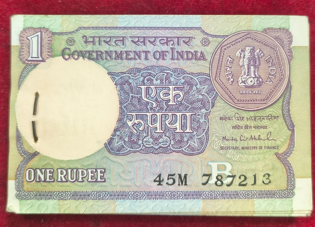 (85 Note) 1 Rupees 1912 Governor Montek Singh Ahulwalia Rare ( 85 Note) NON Serial