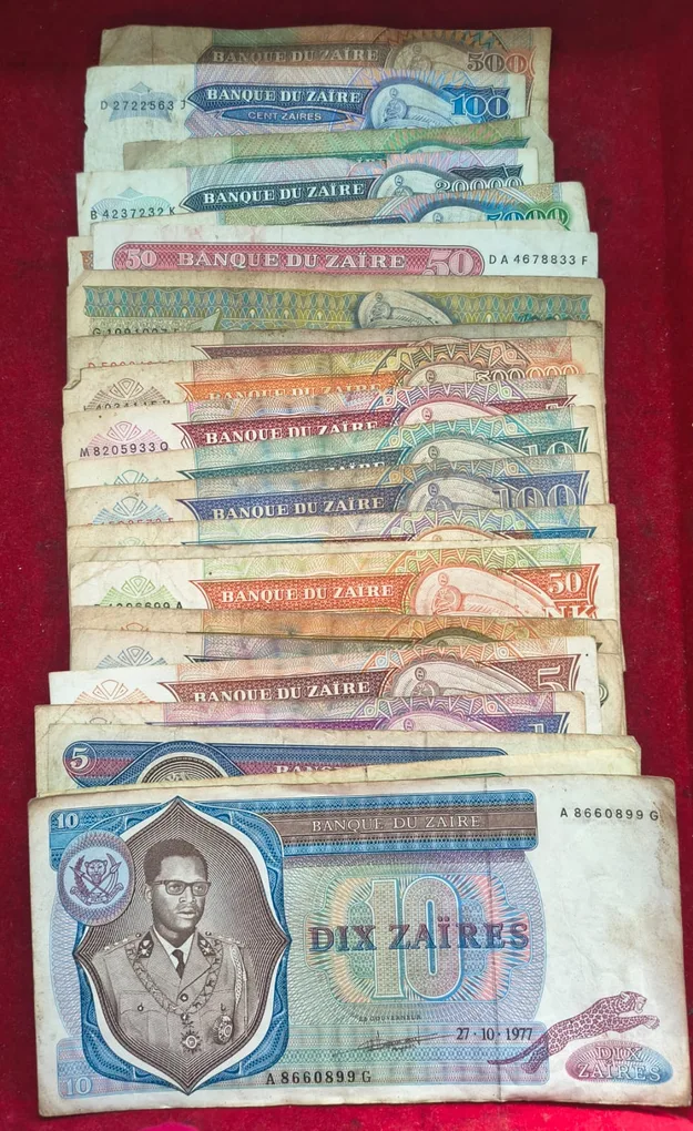 24 Different Zaire All Different Denomination Rare (24 Note Set )