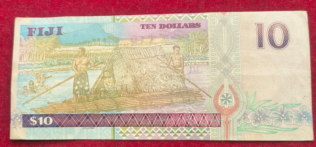 FIJI 10 Dollars Rare Note # B-2