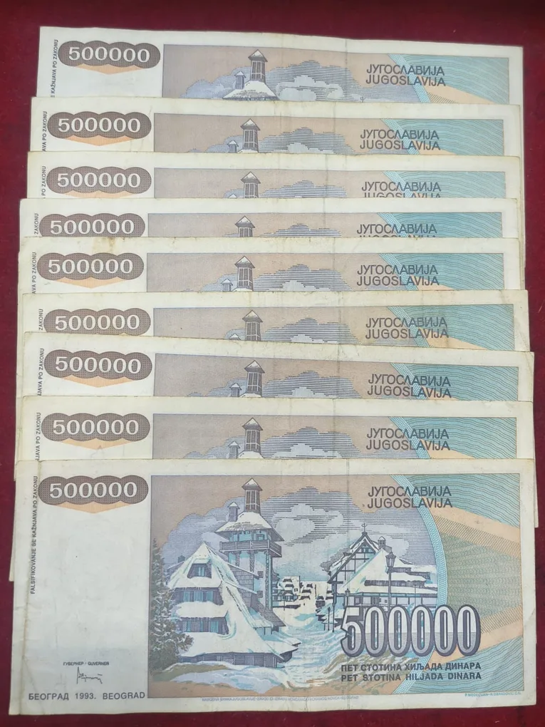 Yugoslavia 500 000 Dinara Rare one Note