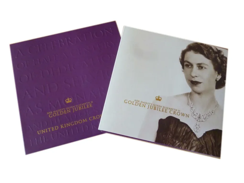 2002 Queen Golden Jubilee £5 Special Issue Royal Mint Proof Set with Beautiful Folder
