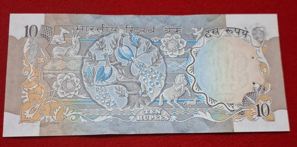 Rare 10 Rupee Note Peackock Issue Starting 786 GEM UNC Condition Serial No. 786848