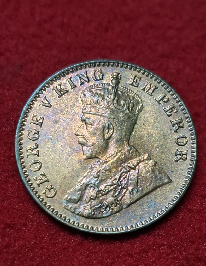 One Quarter Anna 1936 George V King Emperor Coin