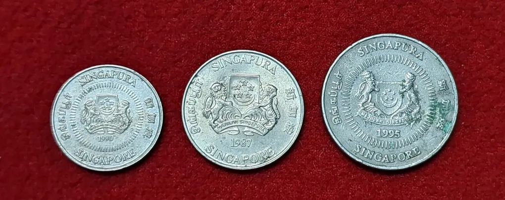 Singapore 3 Coin Set 10,20,50 Cents