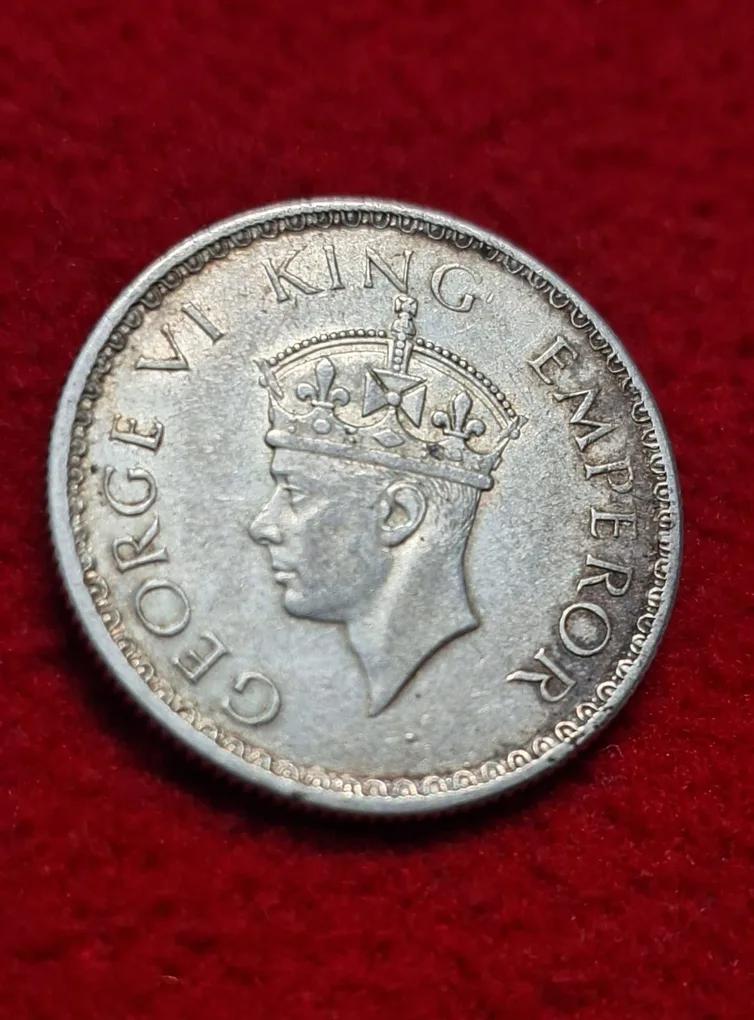 Half Rupee Silver Coin 1939 Calcutta Mint 07 Weight 5.83 GMS