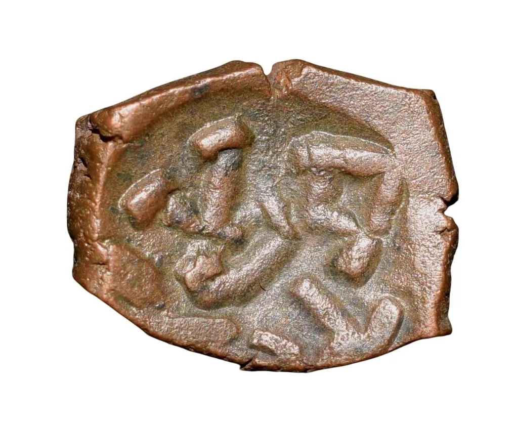 Copper Kakani of Ganapati Naga(c. 3rd Cen. AD) of Nagas Dynasty from Padmavati Bull Type Odd Square Shaped