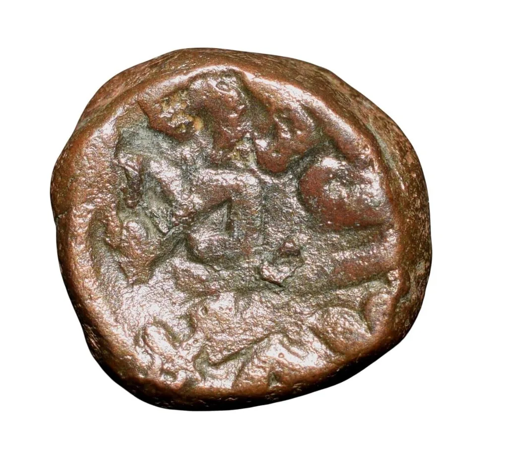 Copper Kakani of Ganapati Naga(c. 3rd Cen. AD) of Nagas Dynasty from Padmavati Bull Heavy Type