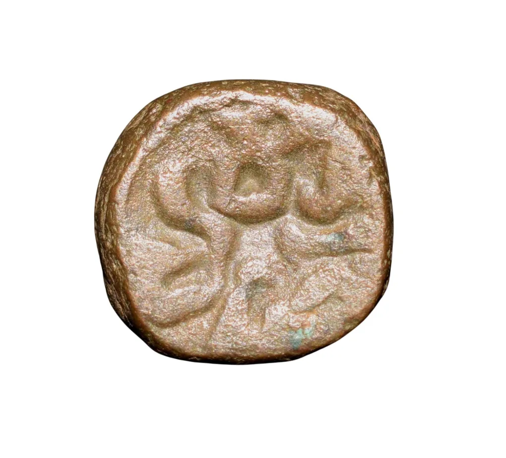 Copper Kakani of Ganapati Naga(c. 3rd Cen. AD) of Nagas Dynasty from Padmavati Bull Type