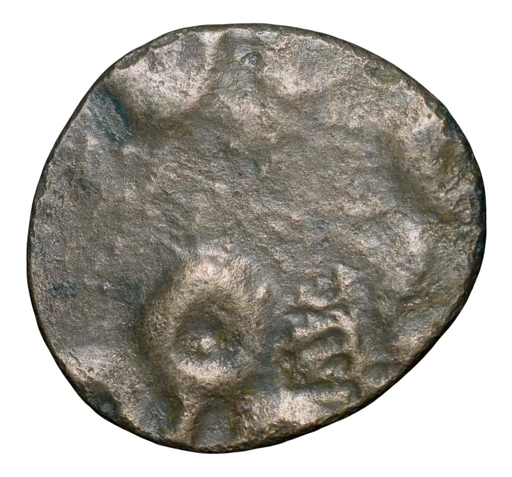 Potin Coin of Satakarni of Satavahana Dynasty (1st Cen. BC) from Banavasi Beautiful Grade