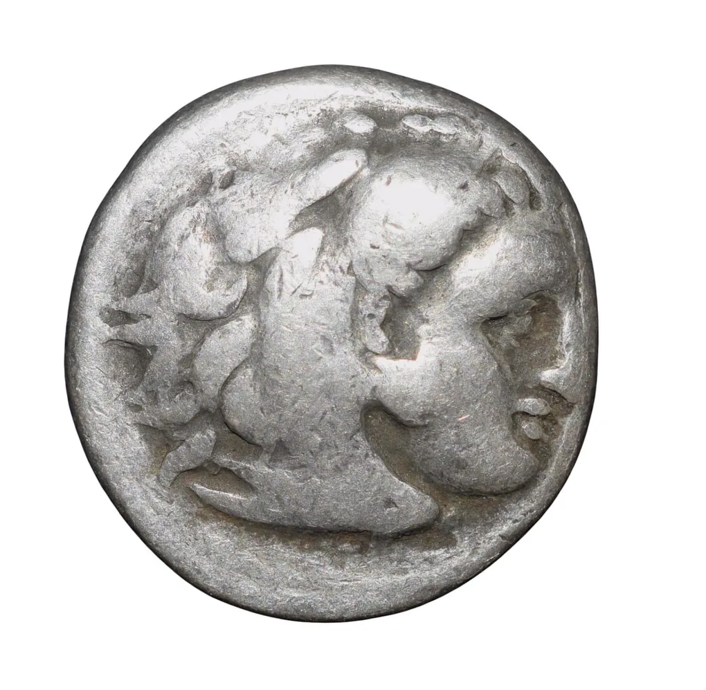 Silver Drachma of Kingdom of Macedonia In the Name of Alexander III (336 - 323 BC) Extremely Rare