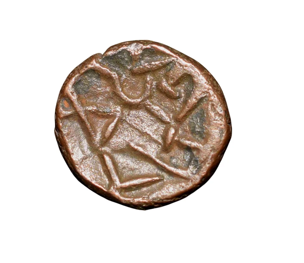 Copper Kakani of Ganapati Naga(c. 3rd Cen. AD) of Nagas Dynasty from Padmavati Bull Type