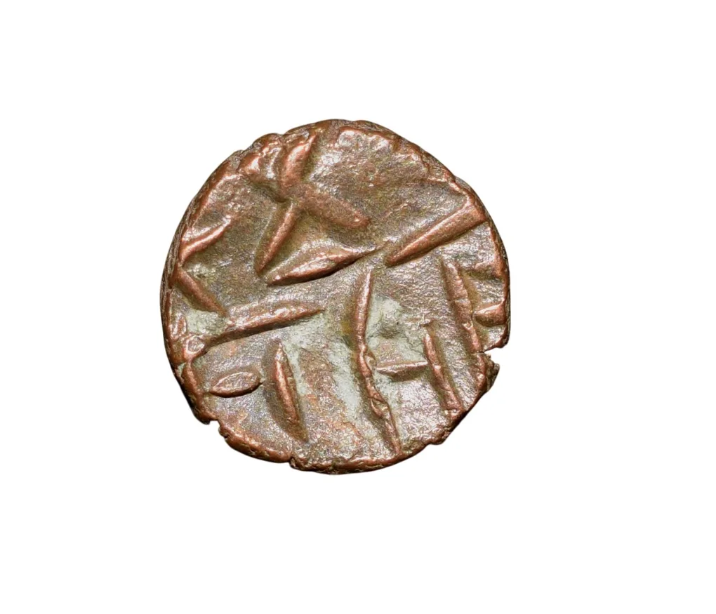 Copper Fractionl Kakani of Ganapati Naga(c. 3rd Cen. AD) of Nagas Dynasty from Padmavati Bull Type Rare