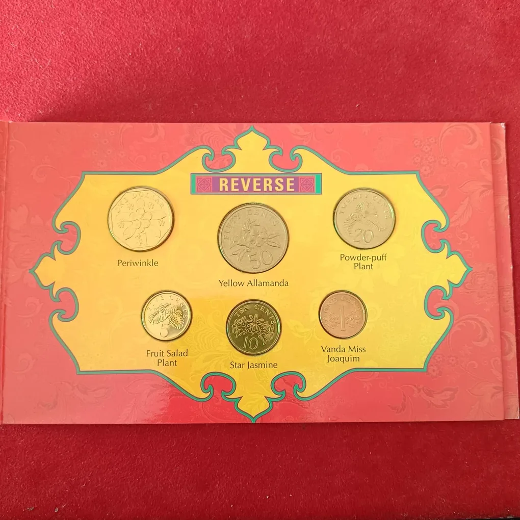 Extremely Rare Singapore Uncirculated Coin Set 1998 Year Board Of Commissioner's of Currency The Singapore Mint