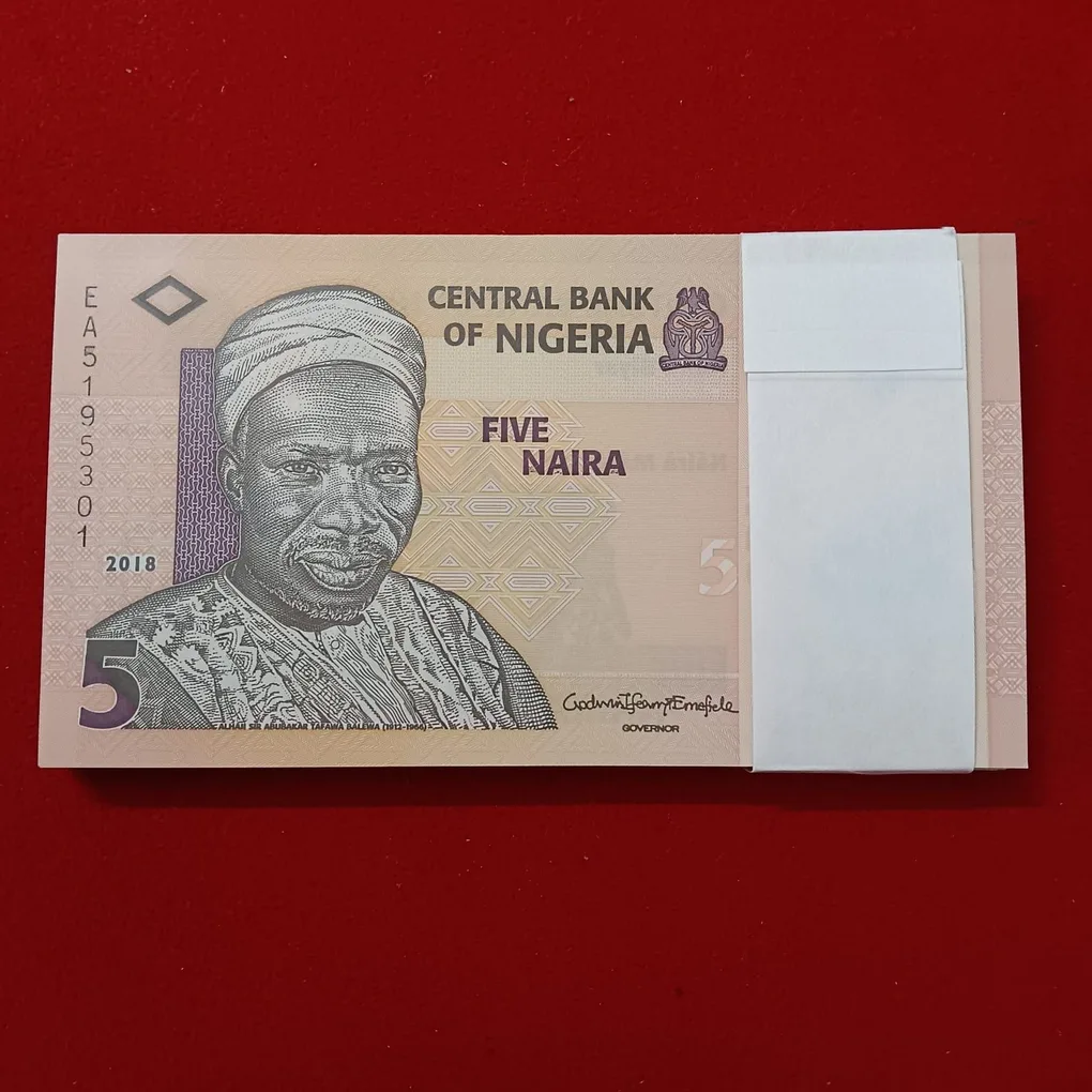 Five Naira Rare Full Polymer Bundle Gem Unc Condition Central Bank of Nigeria