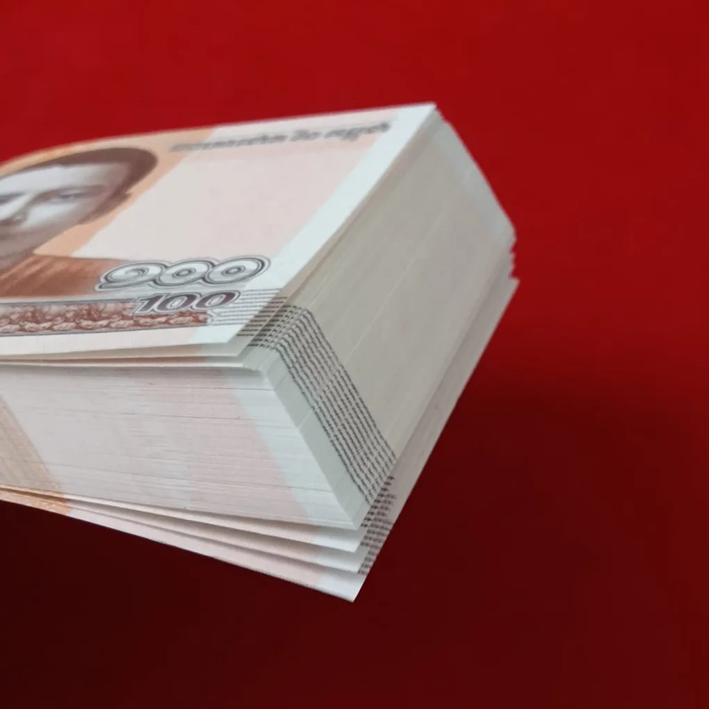 100 Hundred Combodian Riel Full Serial Bundle Year 2014 Gem Bunc Condition National Bank of Combodia
