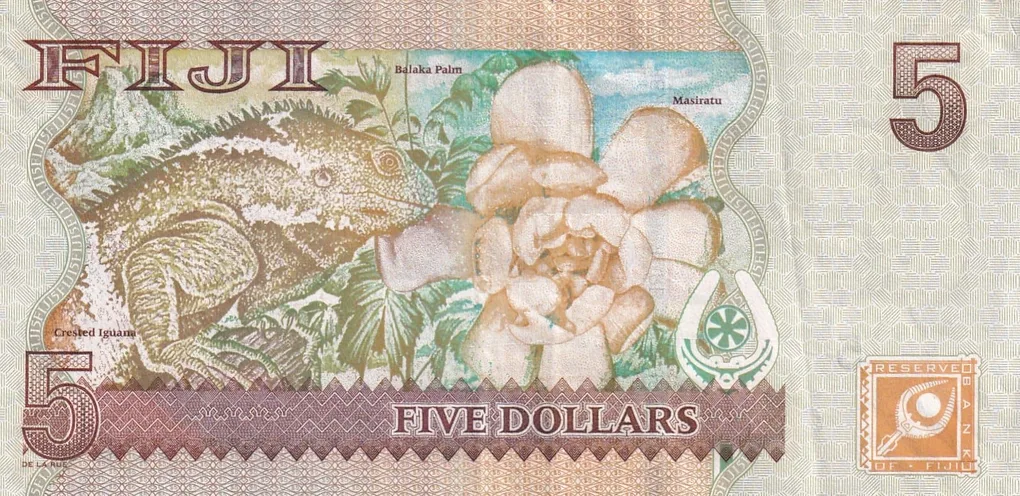 FIJI 5 Dollar Rare Note # B-2