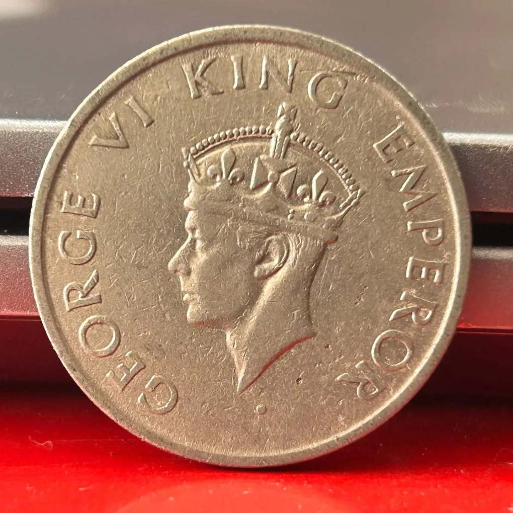 Half Rupee 1947 George Vi King Emperor British India Coinage Single Coin Randomly Given
