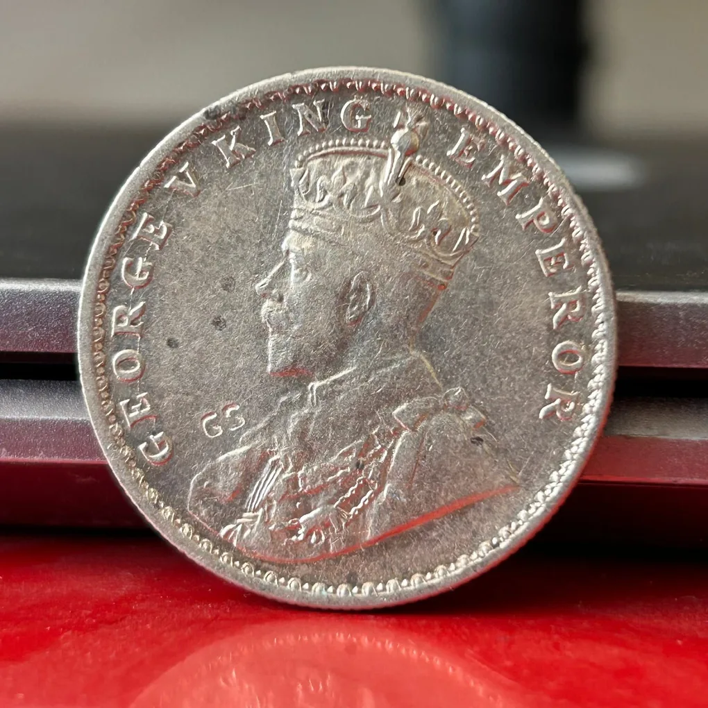 Rare 1919 One Rupee of George V King Emperor Calcutta Mint Silver 11.66 Gram British India Coin Same as per shown given