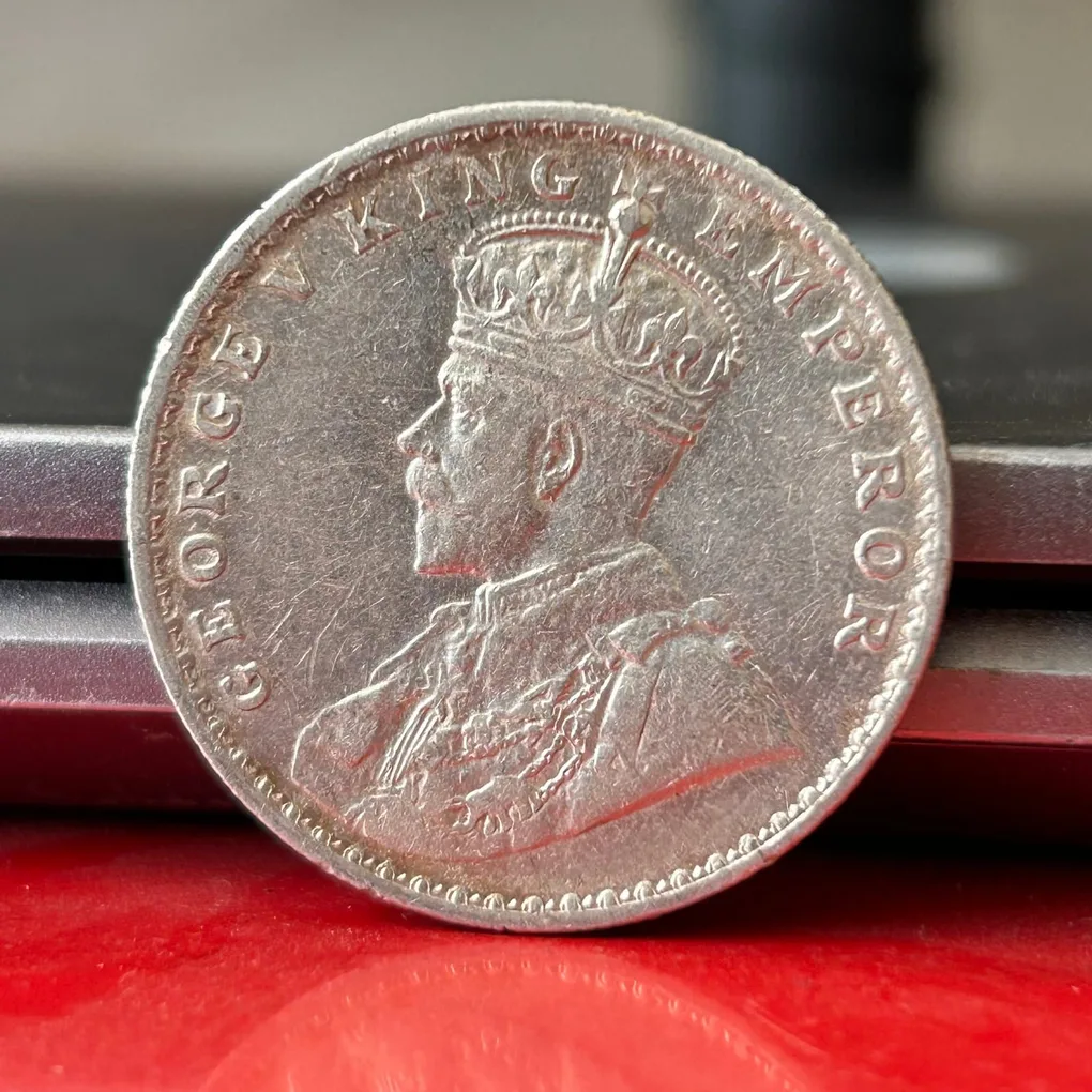 Rare 1920 One Rupee of George V King Emperor Bombay Mint Silver 11.66 Gram British India Coin Same as per shown given