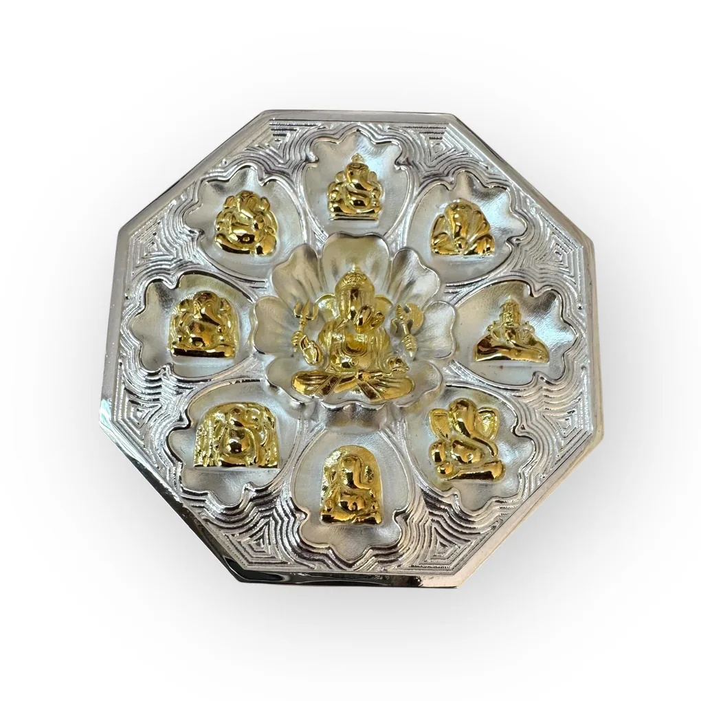 Temple Coin Collection Shree Ashtavinayak Ganpati 50 Grams Pure 999 Silver Swiss Made Ultra Unique and Rare