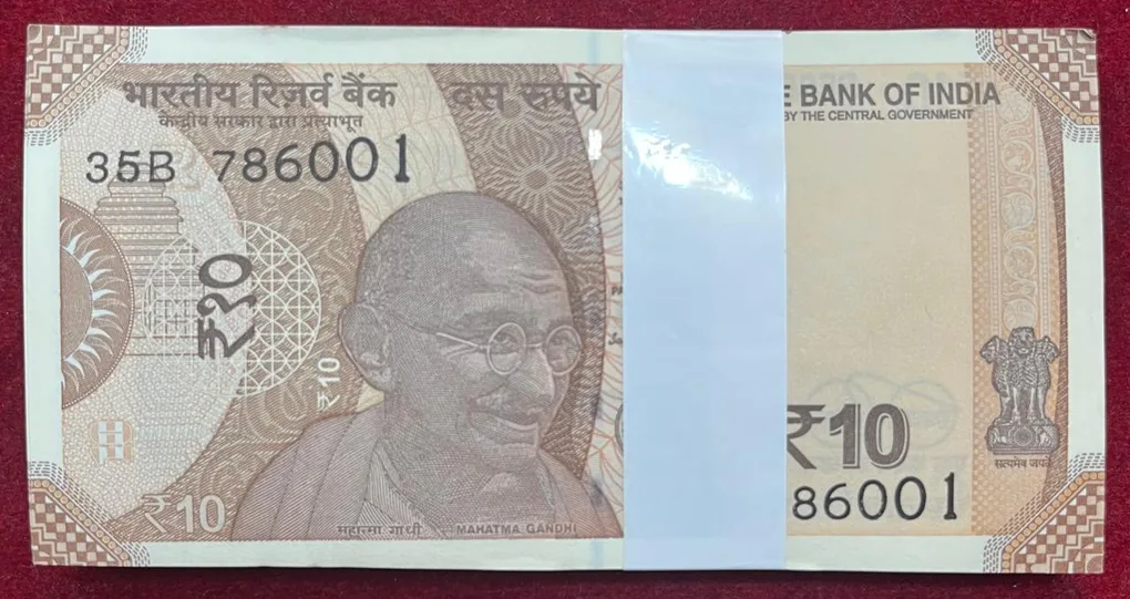 786001-786100 Facny Number Rare 10 Rupees Governor Sanjay Malhotra Serial Packet GEM UNC
