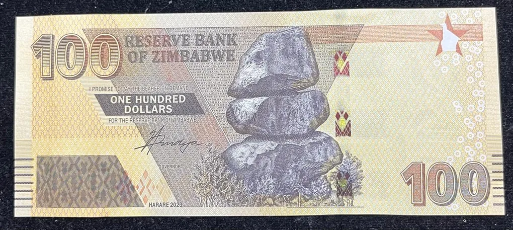 Zimbabwe 100 Dollars GEM UNC Rare Note