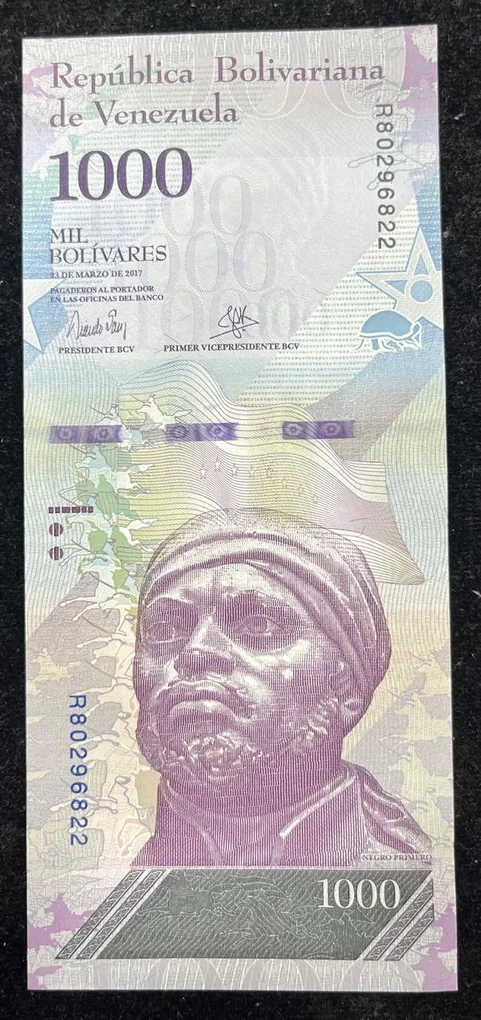 Venezuela 1000 Bolívares GEM UNC Rare Note