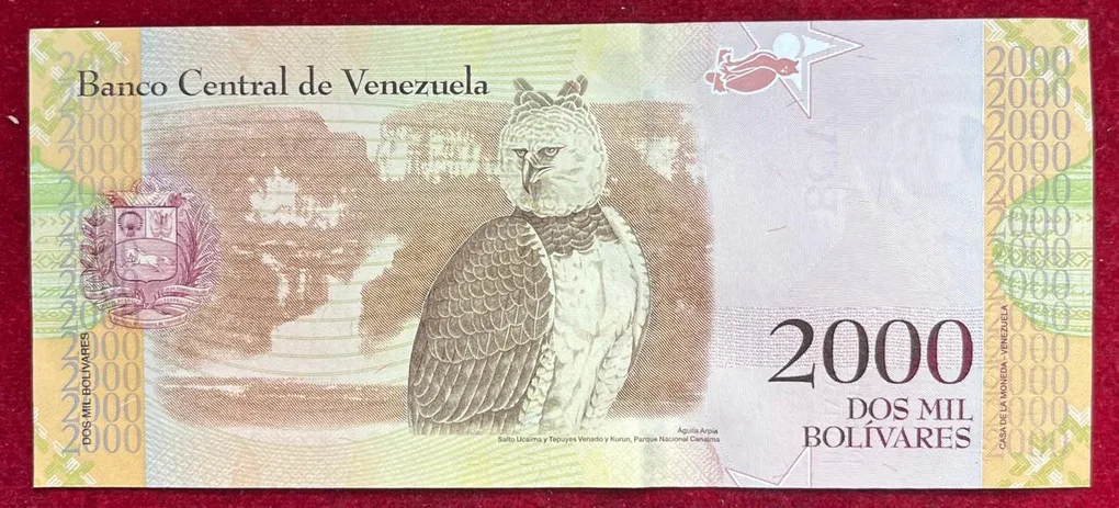 Venezuela 2000 Bolívares GEM UNC Rare Note