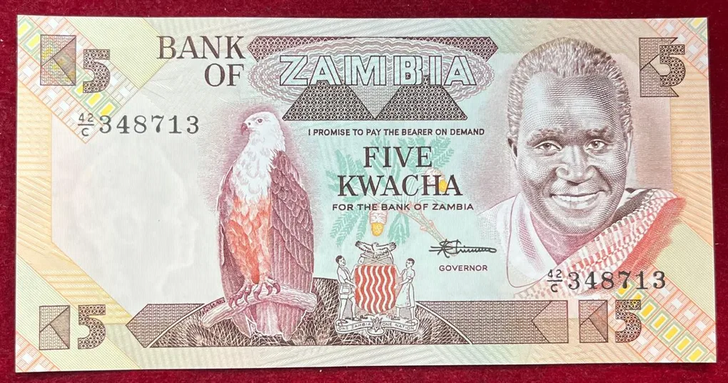 Zambia 5 Kwacha GEM UNC Bank Note