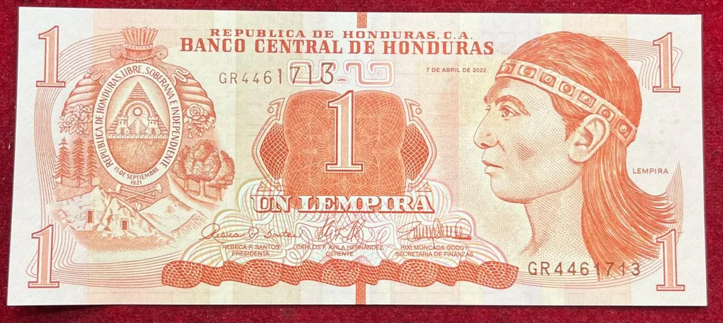 Honduras 1 UN Lempira GEM UNC Bank Note