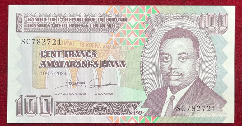 Burundi 100 Francs Large GEM UNC Rare Note