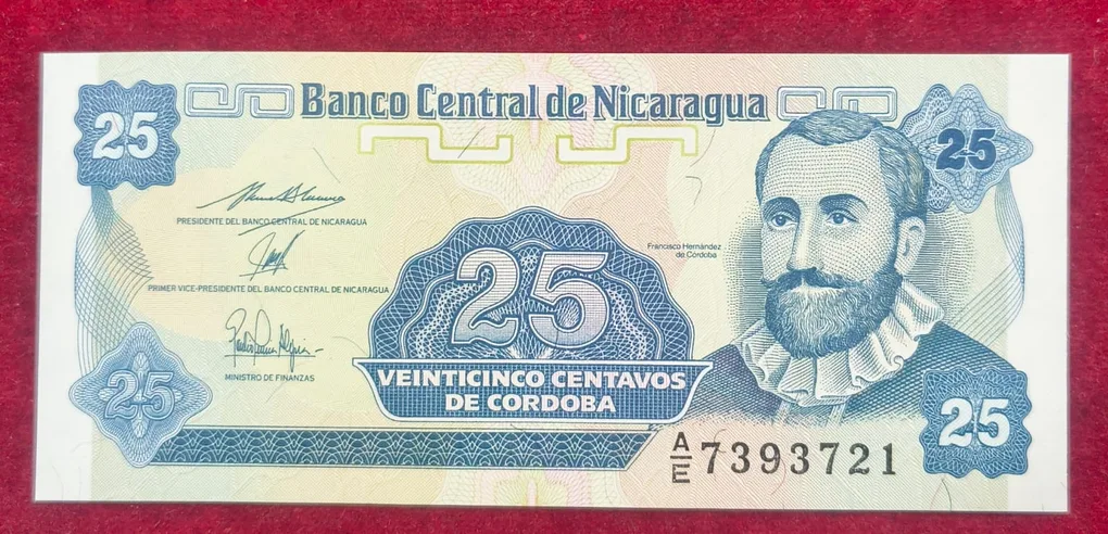 DE Nicaragua 25 Veinticinco Centavos GEM UNC Rare Note