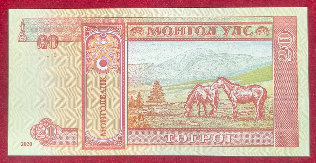 Mongolia 20 Togrog GEM UNC Bank Note