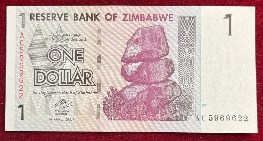 Zimbabwe 1 Dollar GEM UNC Bank Note