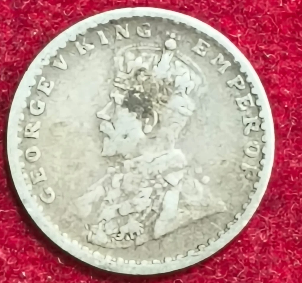 Two Annas 1914 Geore Rare Coin #Z-1306