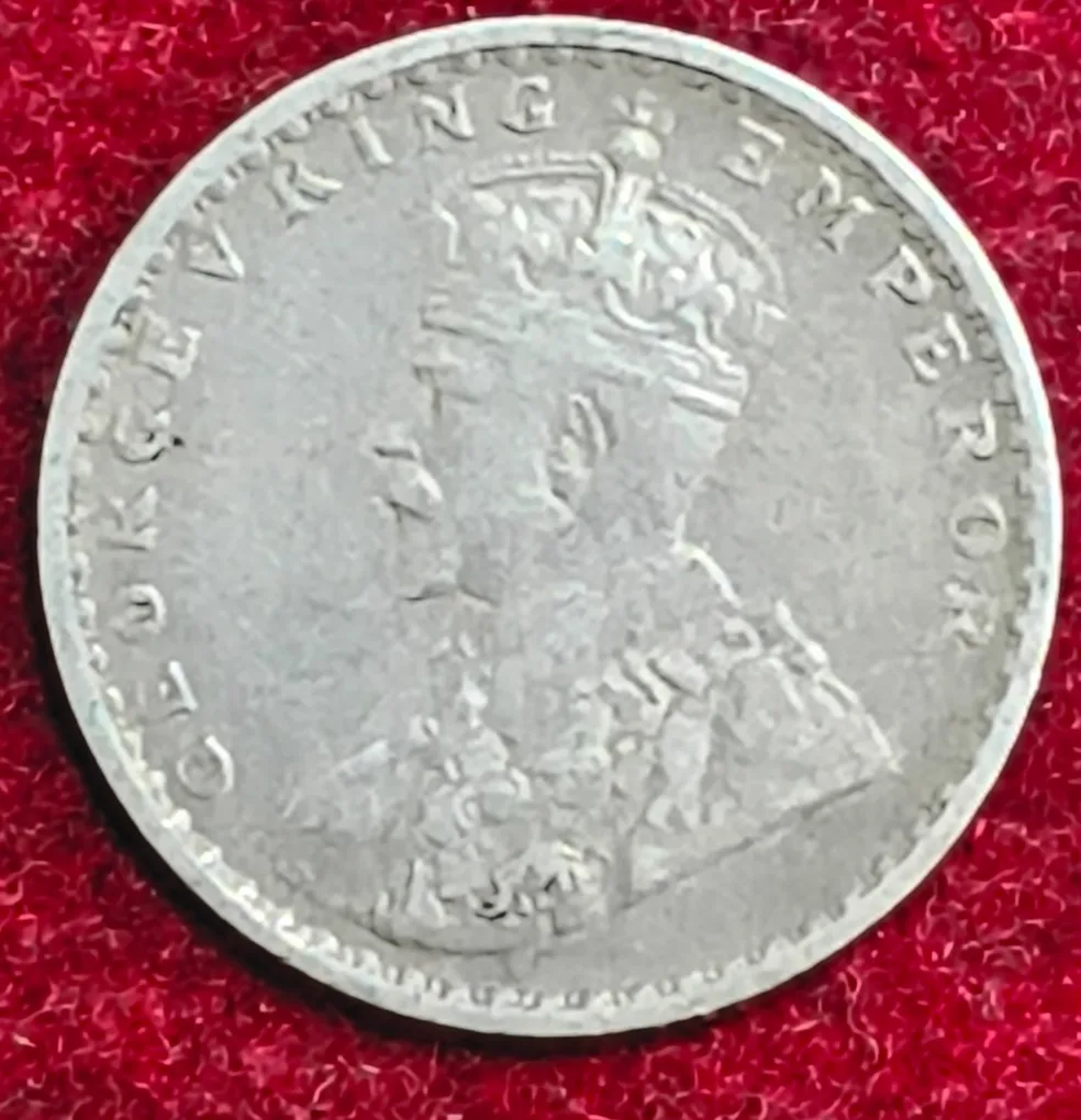2 Annas british india silver- George V rare coin # z-1309