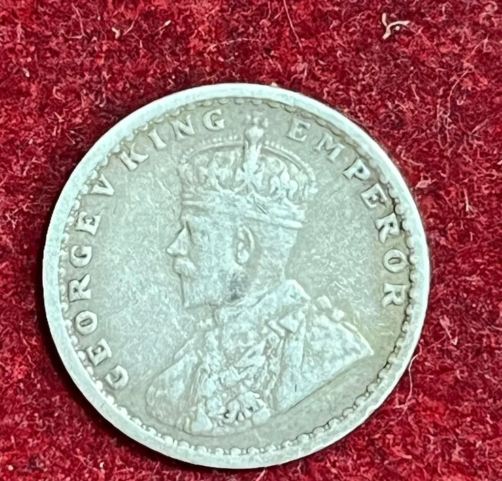 2 Annas british india silver 1913 George V rare coin # z-1311