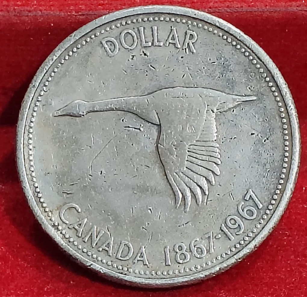 Canada 1 Dollar - Elizabeth II 2nd 1867-1967 Sliver Rare Coin # Z-1324