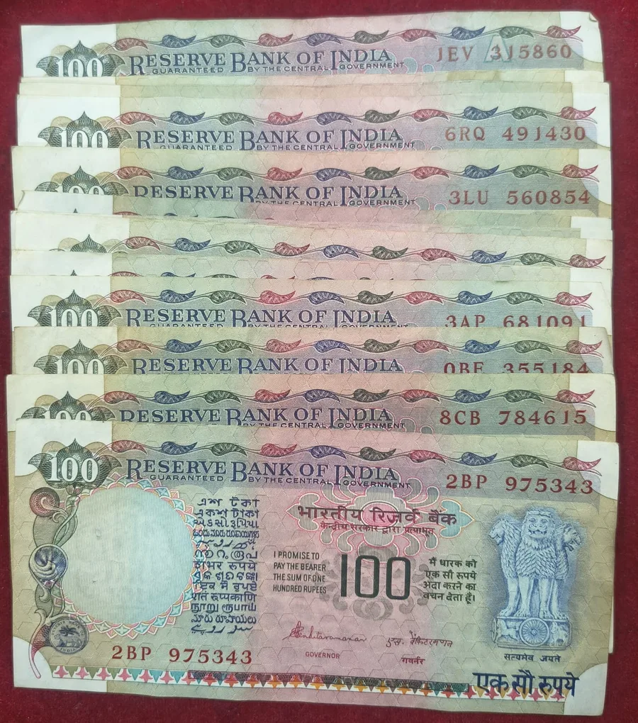 14 ( PEC LOTT) MIX Governor 100 Rupees Old Issue Rare Note