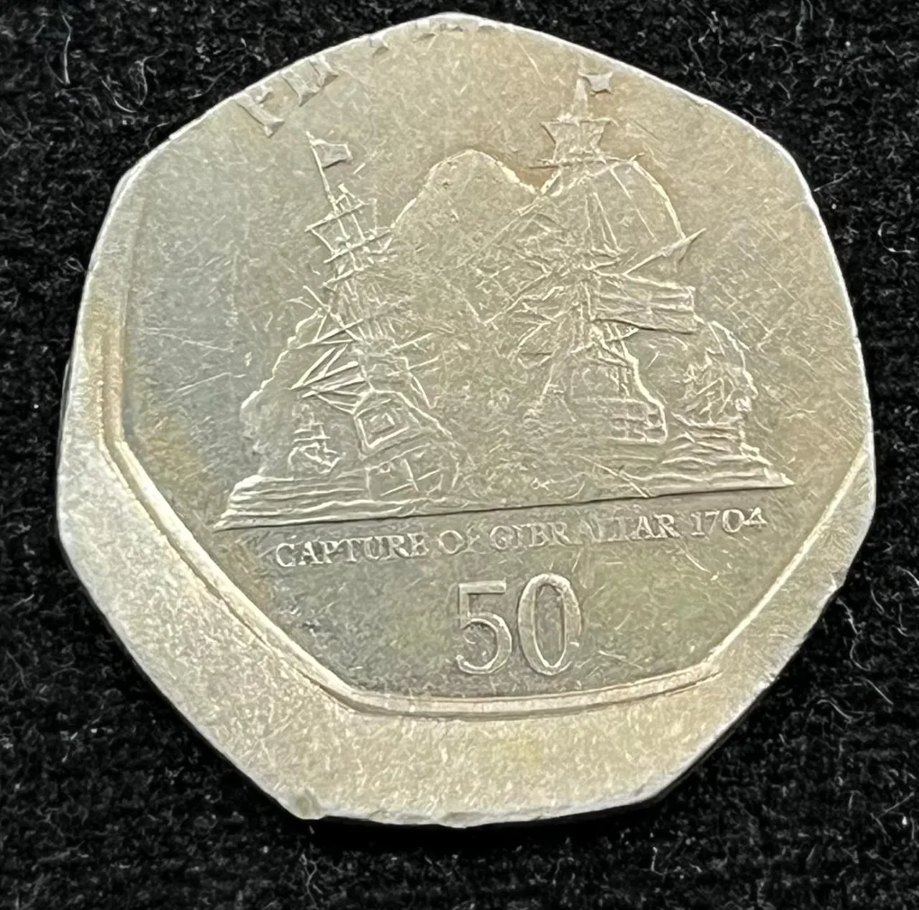 50 Pence - Elizabeth II Error Coin #Z-1355