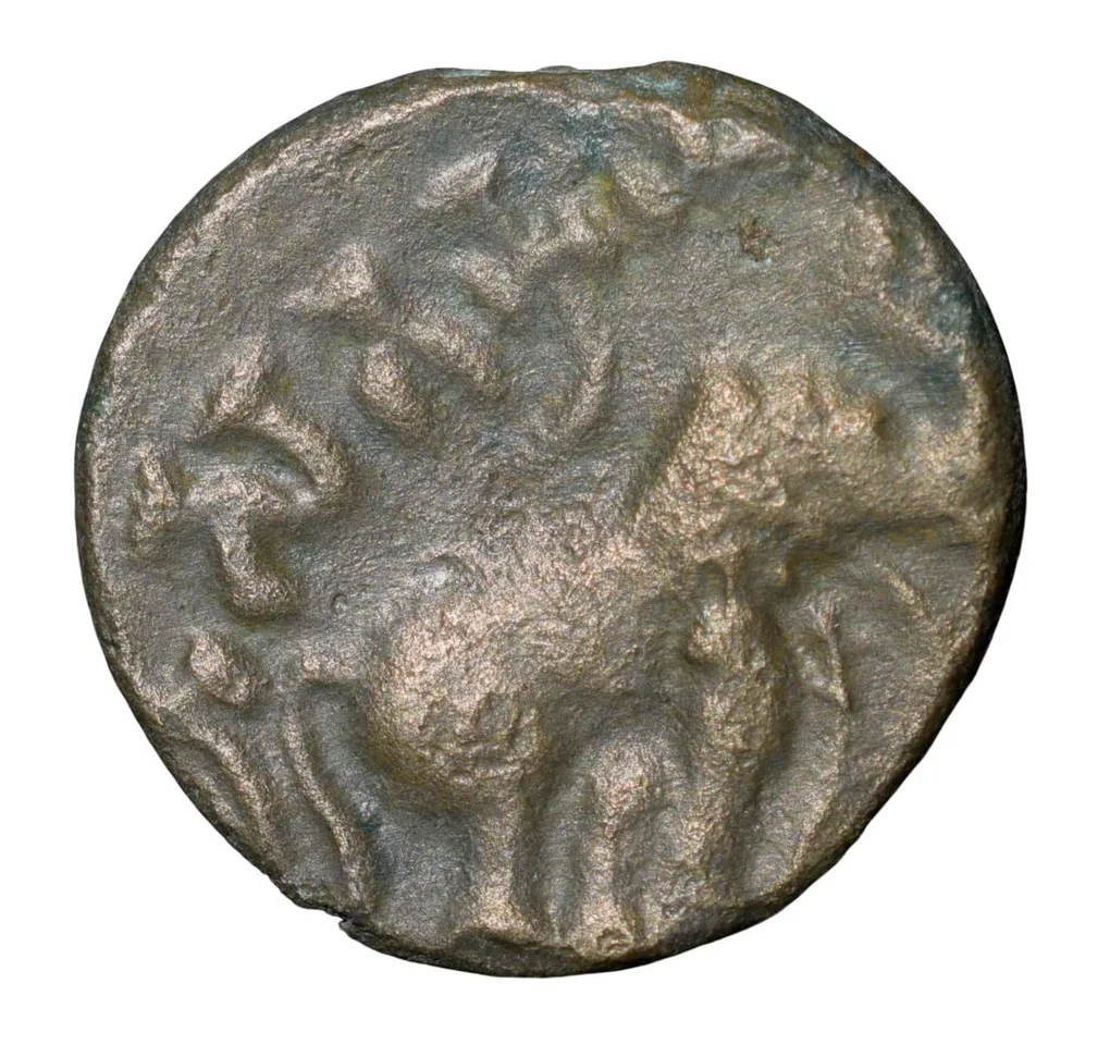 Potin Coin of Yajna Satakarni(1st Cen.BC) of Satavahana Dynasty Elephant Type Banavasi Region
