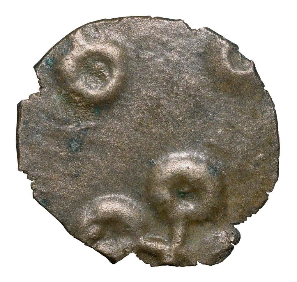 Potin Coin of Satakari (1st Cen.BC) of Satavahana Dynasty Elephant Type Banavasi Region