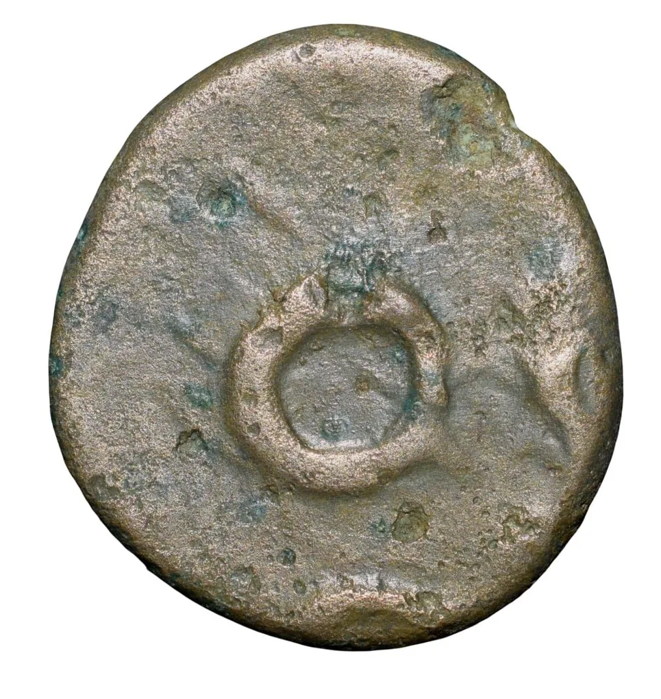 Potin Coin of Satakari (1st Cen.BC) of Satavahana Dynasty Elephant Type Banavasi Region