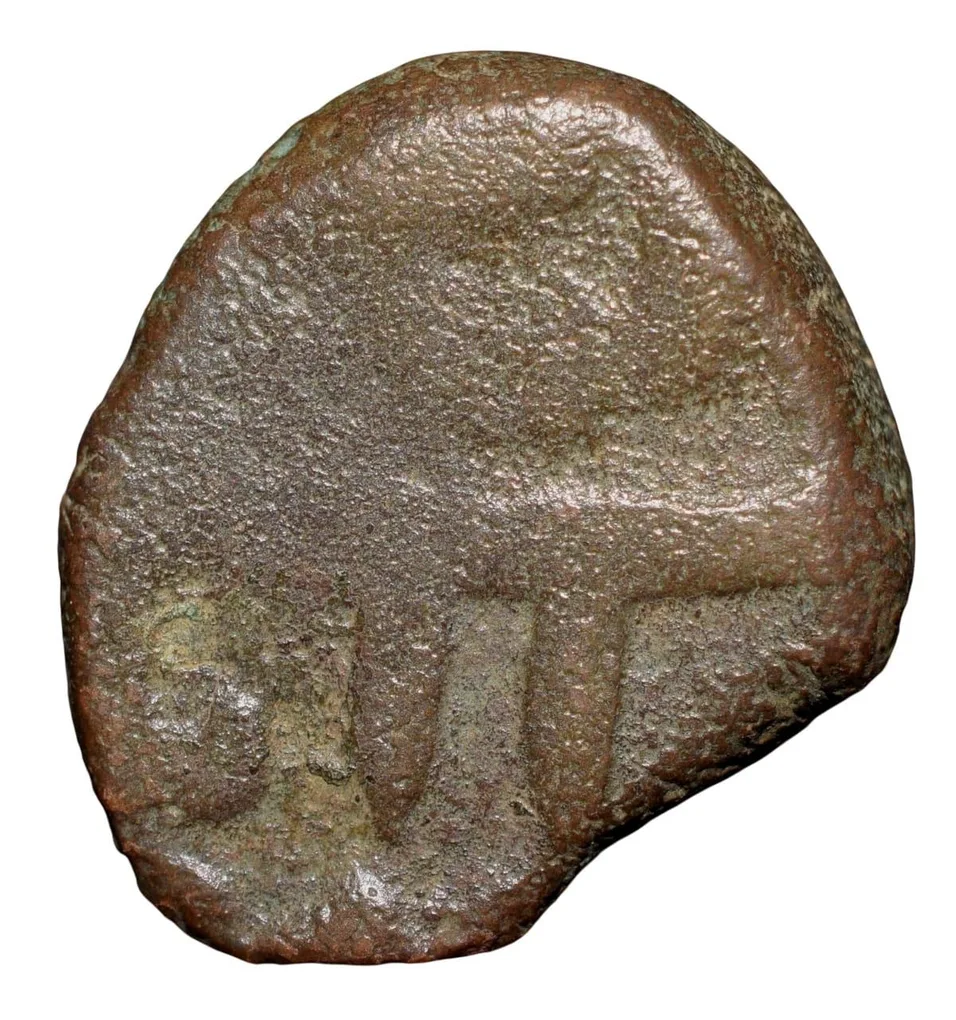 Copper 2/3 Falus of Abu-l hasan Qutb Shah(AD 1672-87) of Golkonda Sultanate Type Q76 Rare